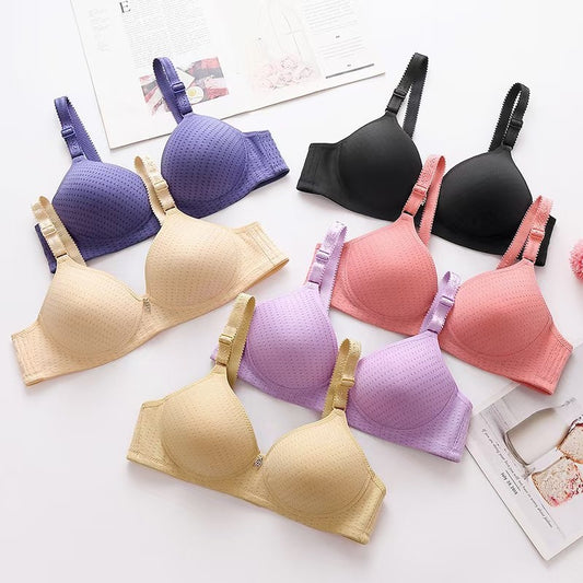 Soutien-gorge de support à trois boutons en pur coton fin - grande taille